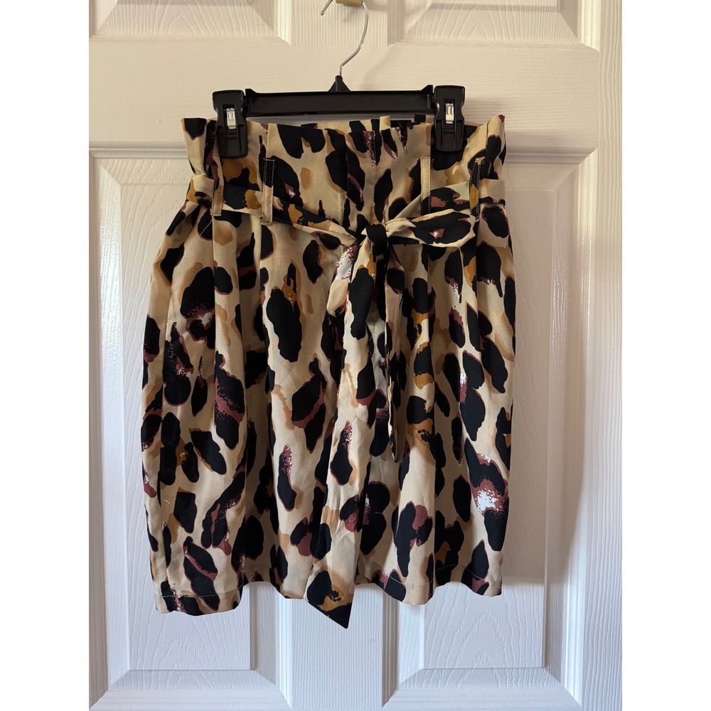 NWOT Altar State Paper Bag Waist Leopard‎ Print Skirt Medium